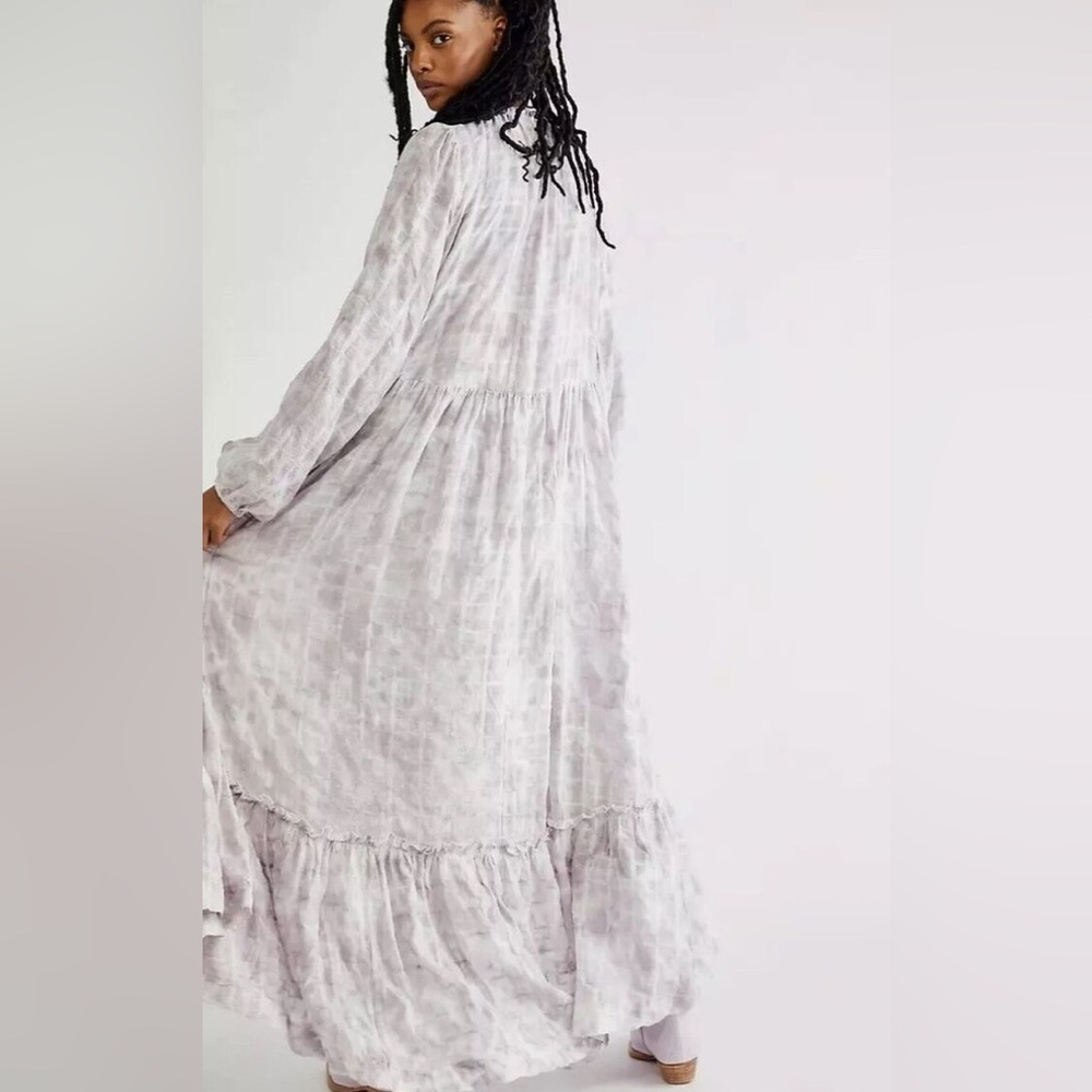 Free People Light Gray Maxi Dress Eddie